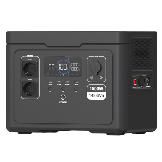 1500W Solar Portable Power Station 110V 220V 1488Wh 1500 Watts LiFePO4 ALL in ONE Mobile Solar Generator With APP