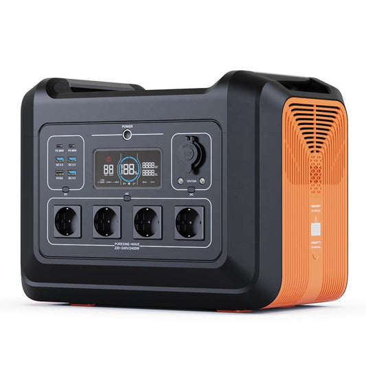 2400W LiFePO4 Portable Power Station with 230V EU Plug Solar Generator for Emergency Backup